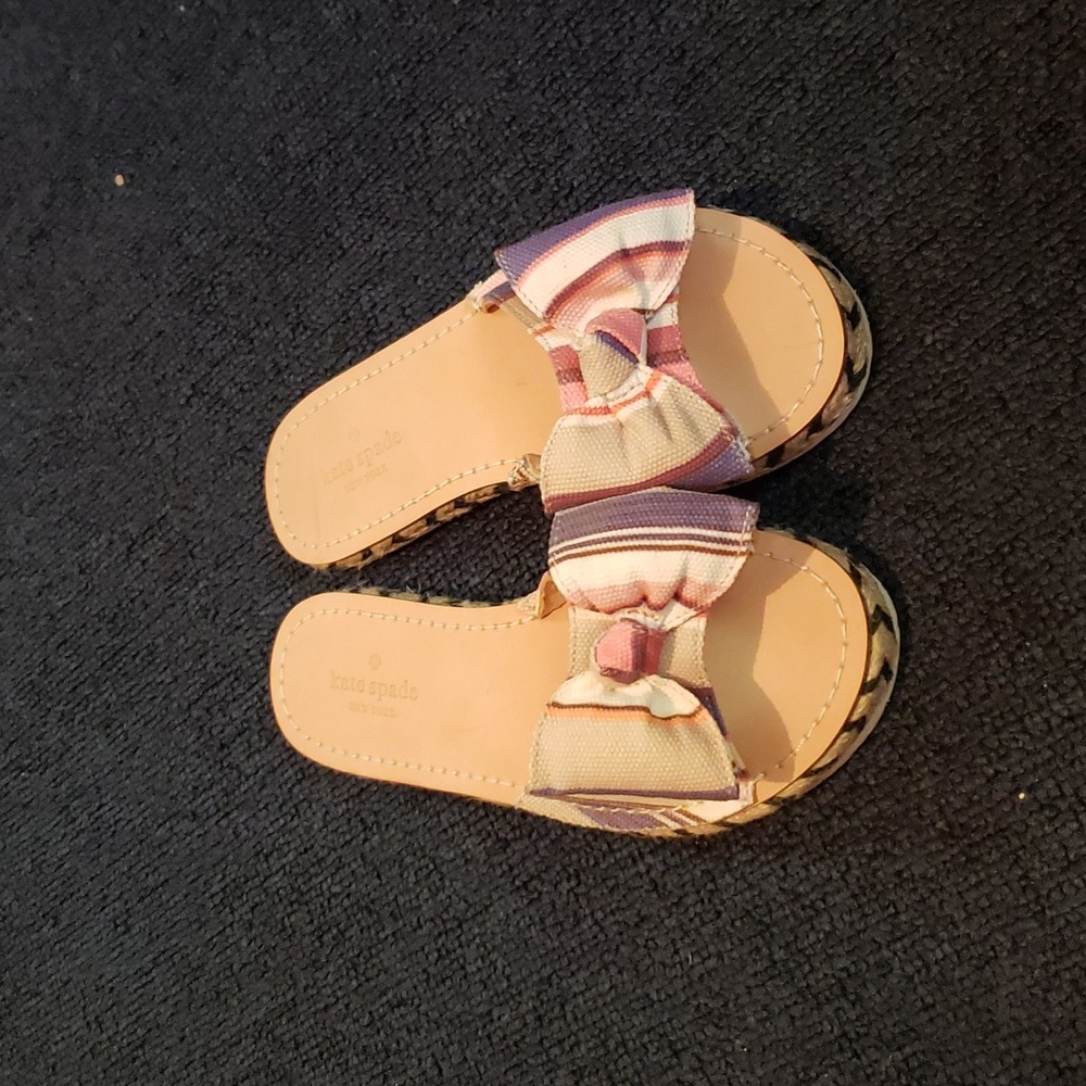 NEW Kate Spade Idalah Berber Stripe Slide Sandals